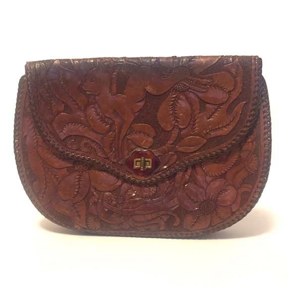 Vintage Handbags - Vintage | Tooled Leather Bag